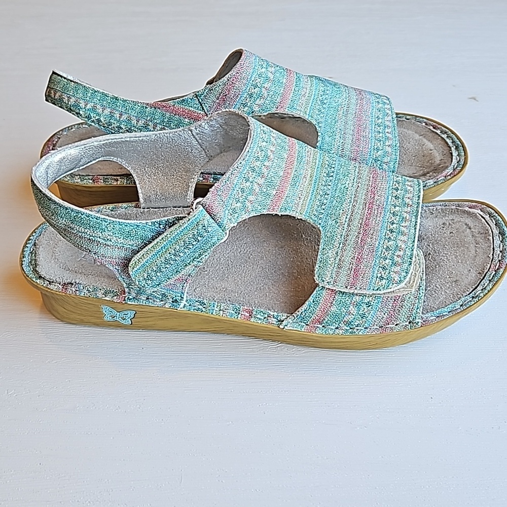 Alegria Teal Viki Seascape Sandals 41 / 10.5-11 - Picture 8 of 10